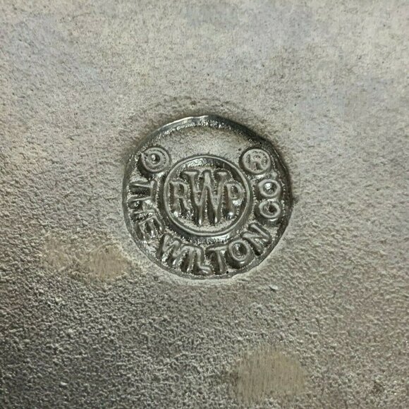 Wilton Armetale Majolica Chip Dip Radish Cabbage Leaf Serving Bowl Pewter Finish - Picture 9 of 10